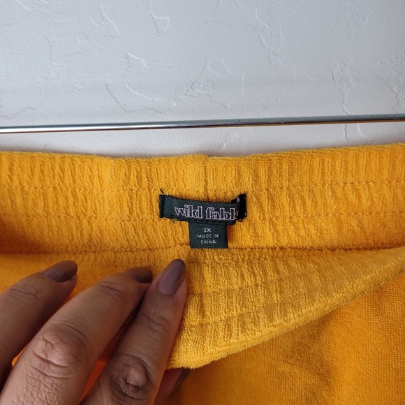 Wild Fable Vibrant Orange Terry Cloth Shorts - Picture 7 of 8